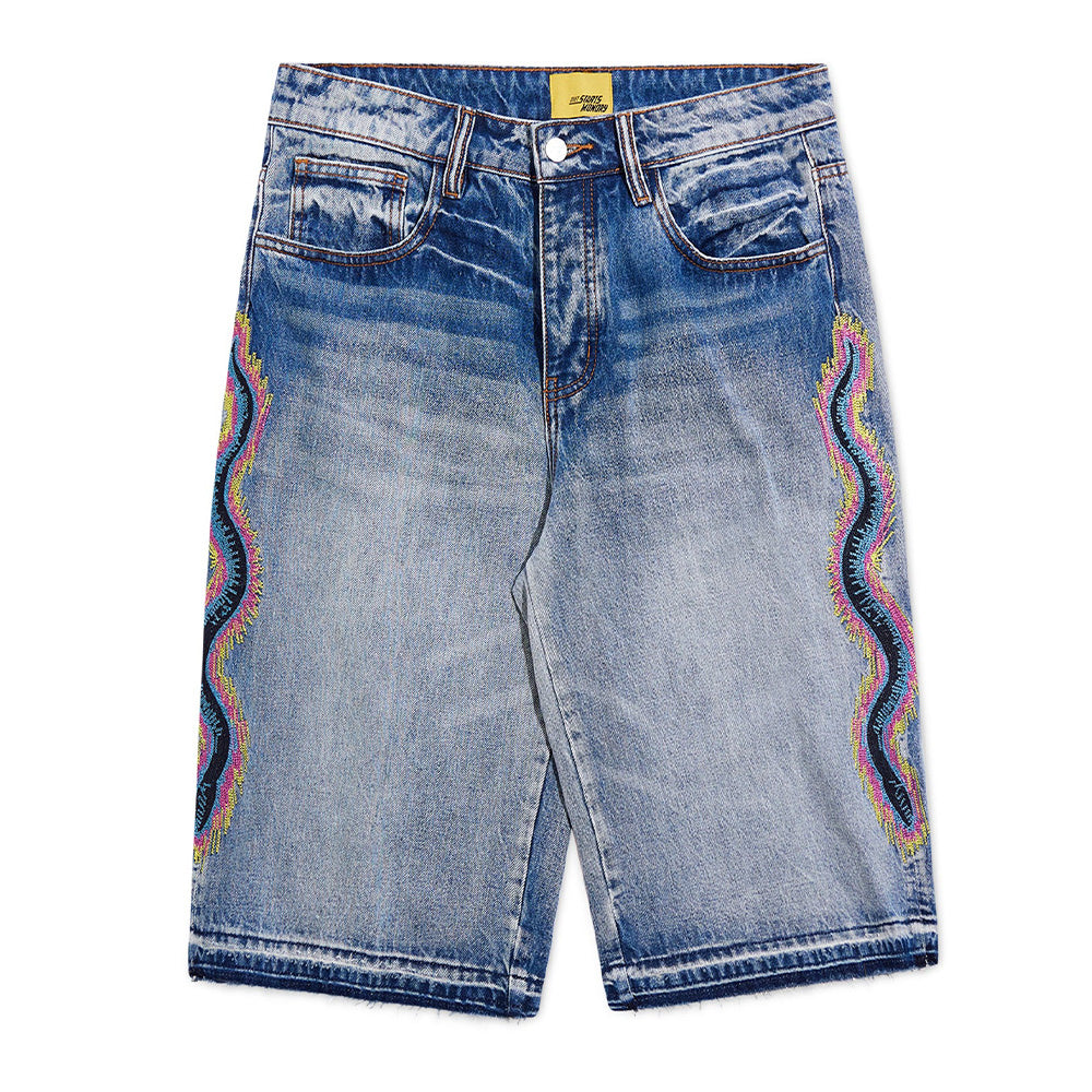 Diet Starts Monday Snake Denim Shorts