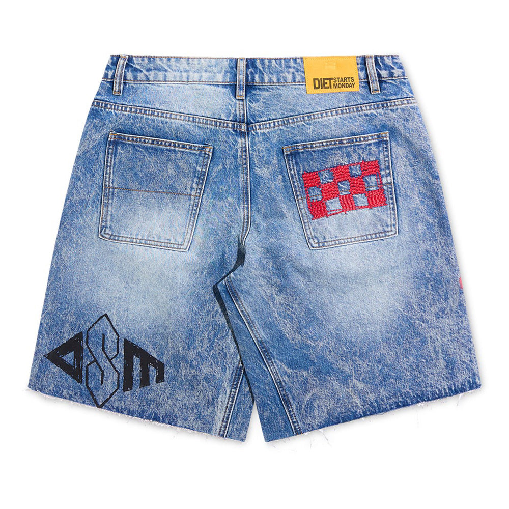 Diet Starts Monday Doodle Denim Shorts