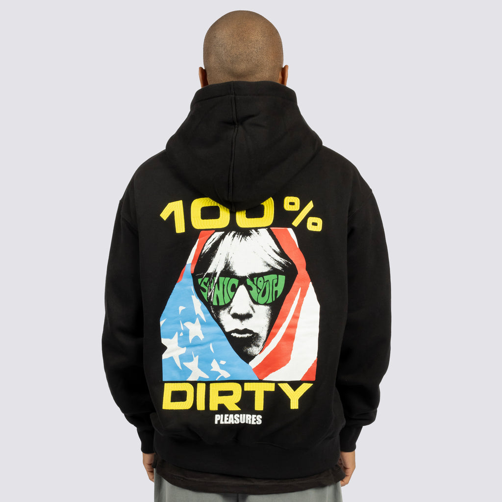 Pleasures Dirty Graphic-print Cotton Blend Hoodie in Black for Men