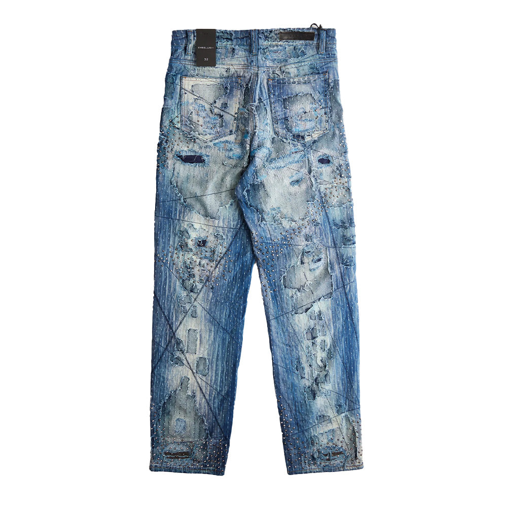 Embellish NYC Neptune Japanese Boro Denim - Slim Straight Fit