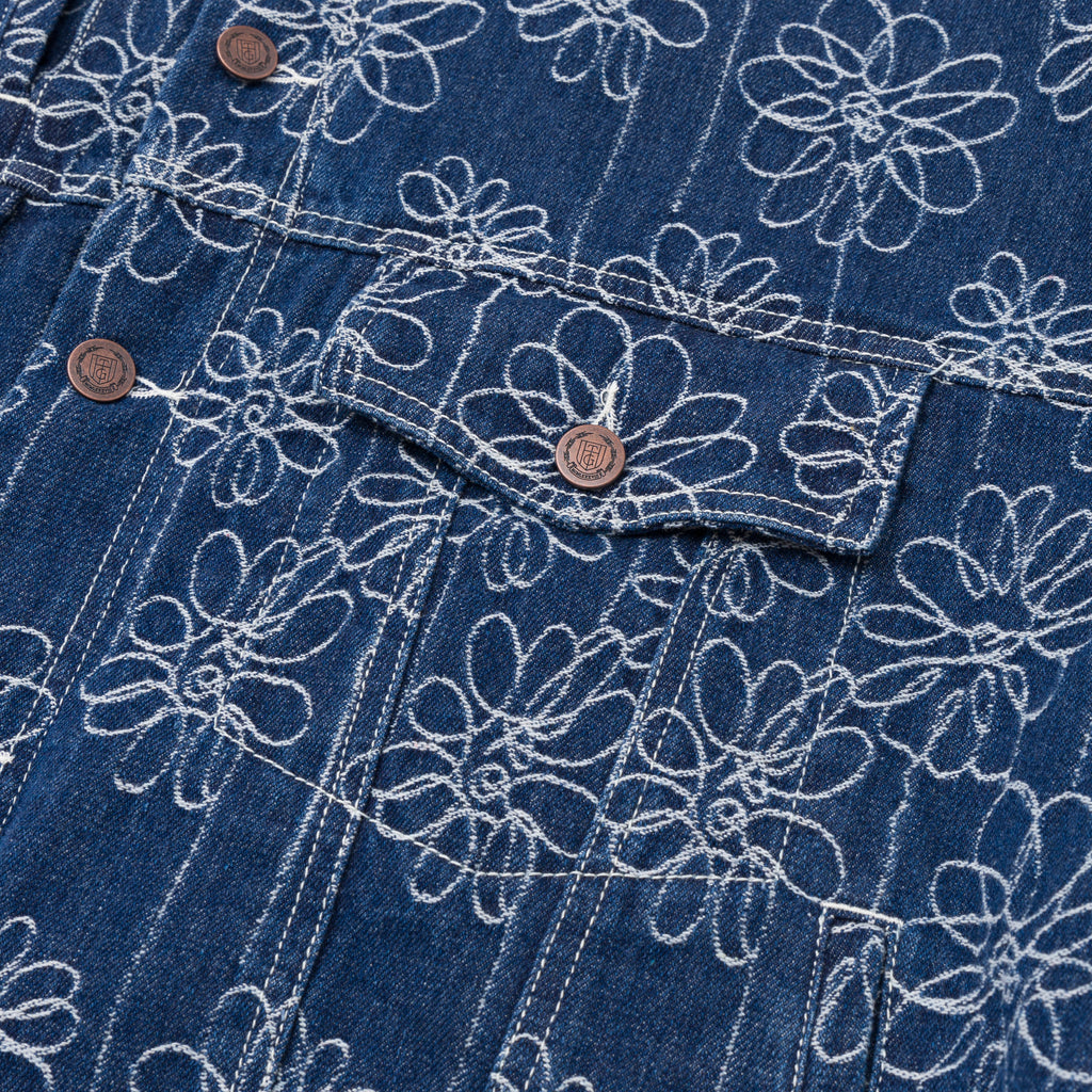 Honor The Gift Flower Jacquard Denim Jacket