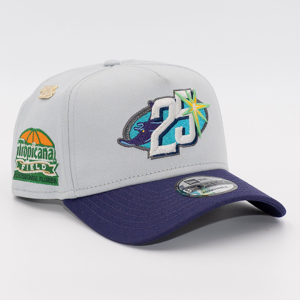 Fresh Rags x New Era Tampa Bay Rays 25th Anniversary Trop Side Patch - 9FORTY AFrame Snapback