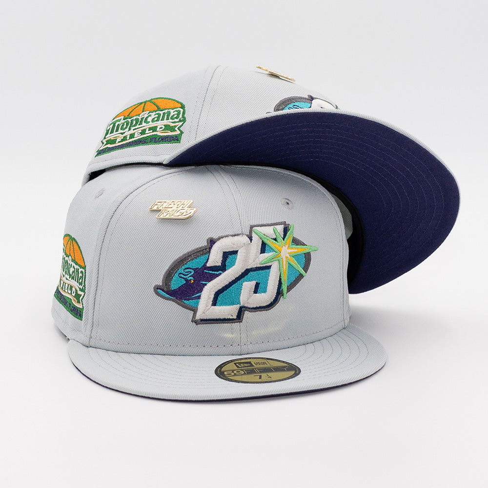 New Era x MLB Ocean Drive Tampa Bay Rays Tropicana Field 59FIFTY Patch Fitted Hat Hat Club Exclusive - Buy and Sell 7 3/8