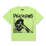 Pleasures   Gouge Heavyweight SS Tee  Lime  P23W039-LIME