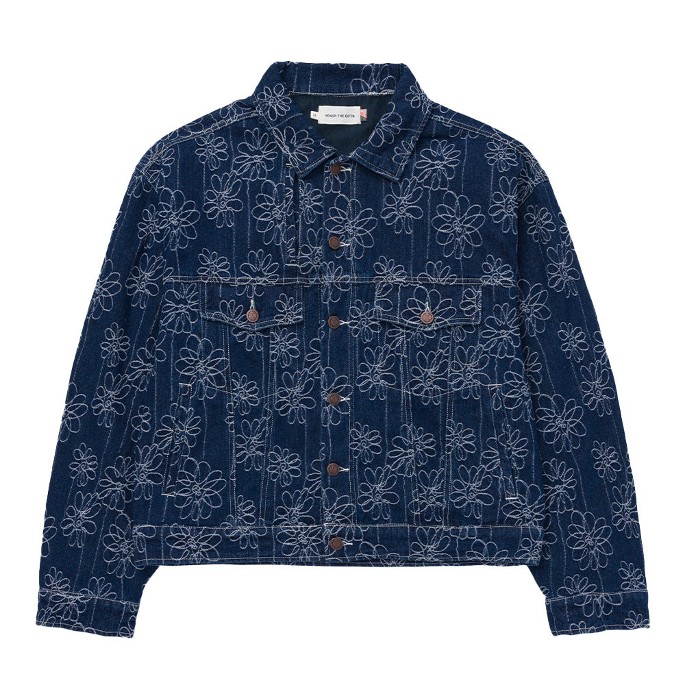 Honor The Gift Flower Jacquard Denim Jacket