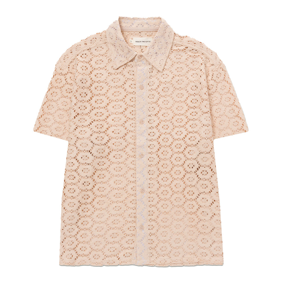 Honor The Gift Crochet Woven Button Up