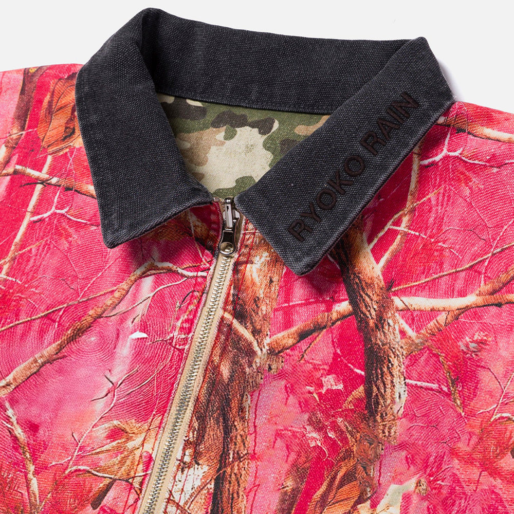 Ryoko Rain Reversible Duck Work Camo Jacket