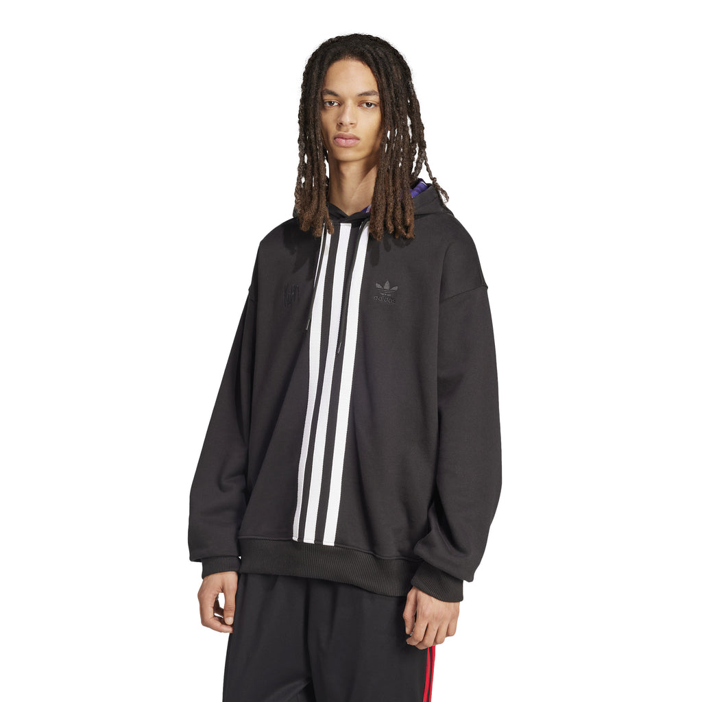 Adidas originals 3 stripe pullover hoodie on sale