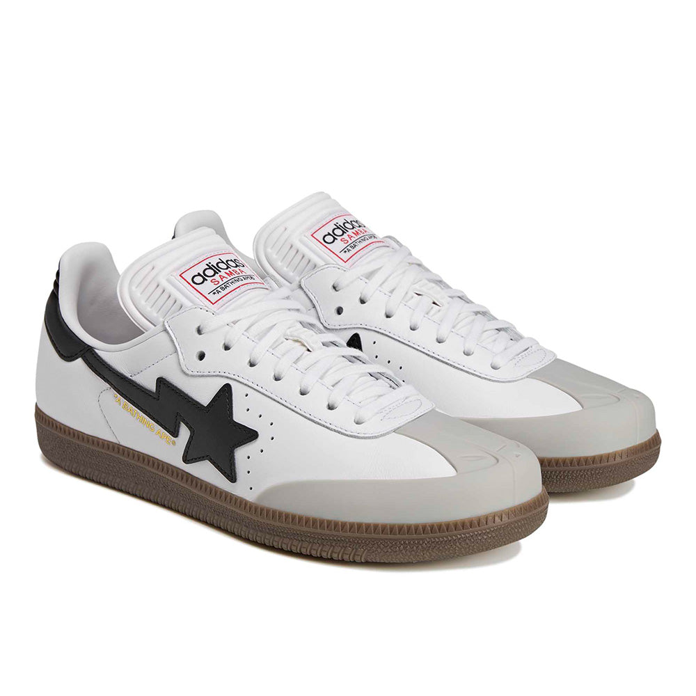 Bape X Adidas Samba - White