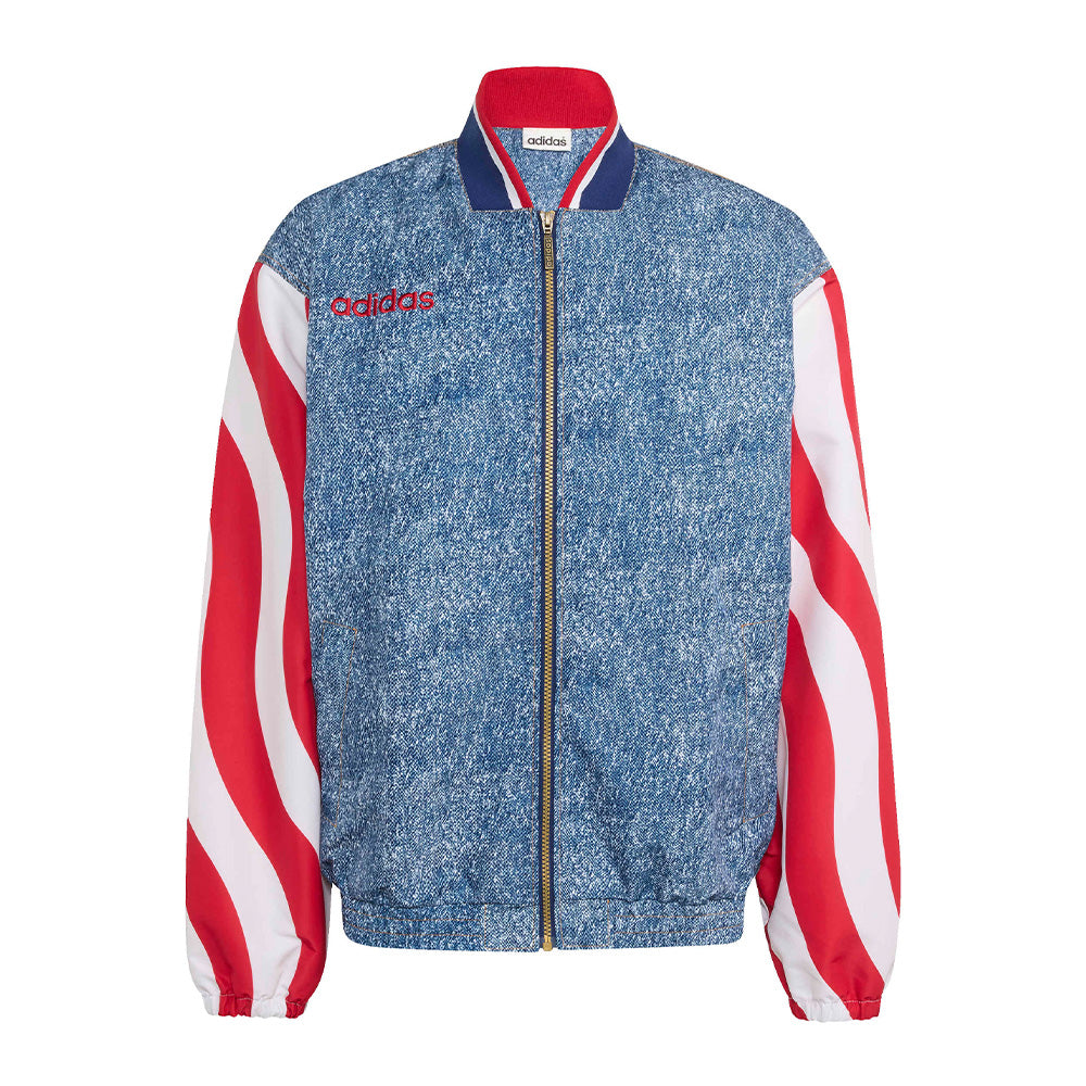USA x Adidas Denim Graphic Track Jacket