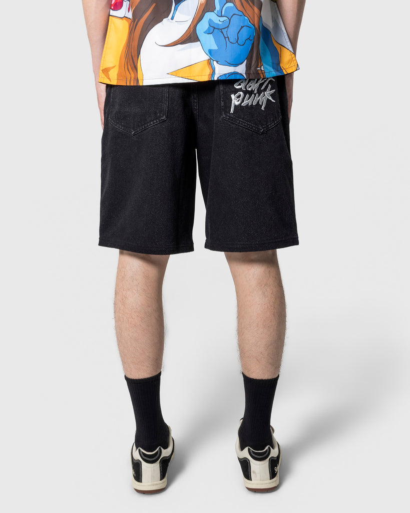 Daft Punk X Pleasures Lucky Studded Denim Jorts