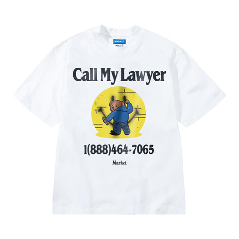 Market Smiley Call My Lawyer Bear SS Tee