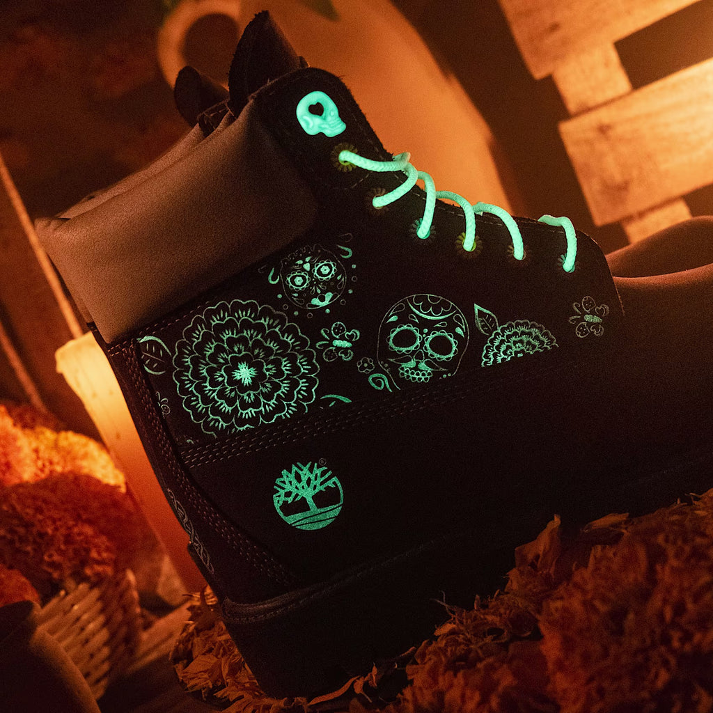 Timberland Heritage 6 Inch "Day Of The Dead" - Dark Purple Nubuck (Glow In The Dark)