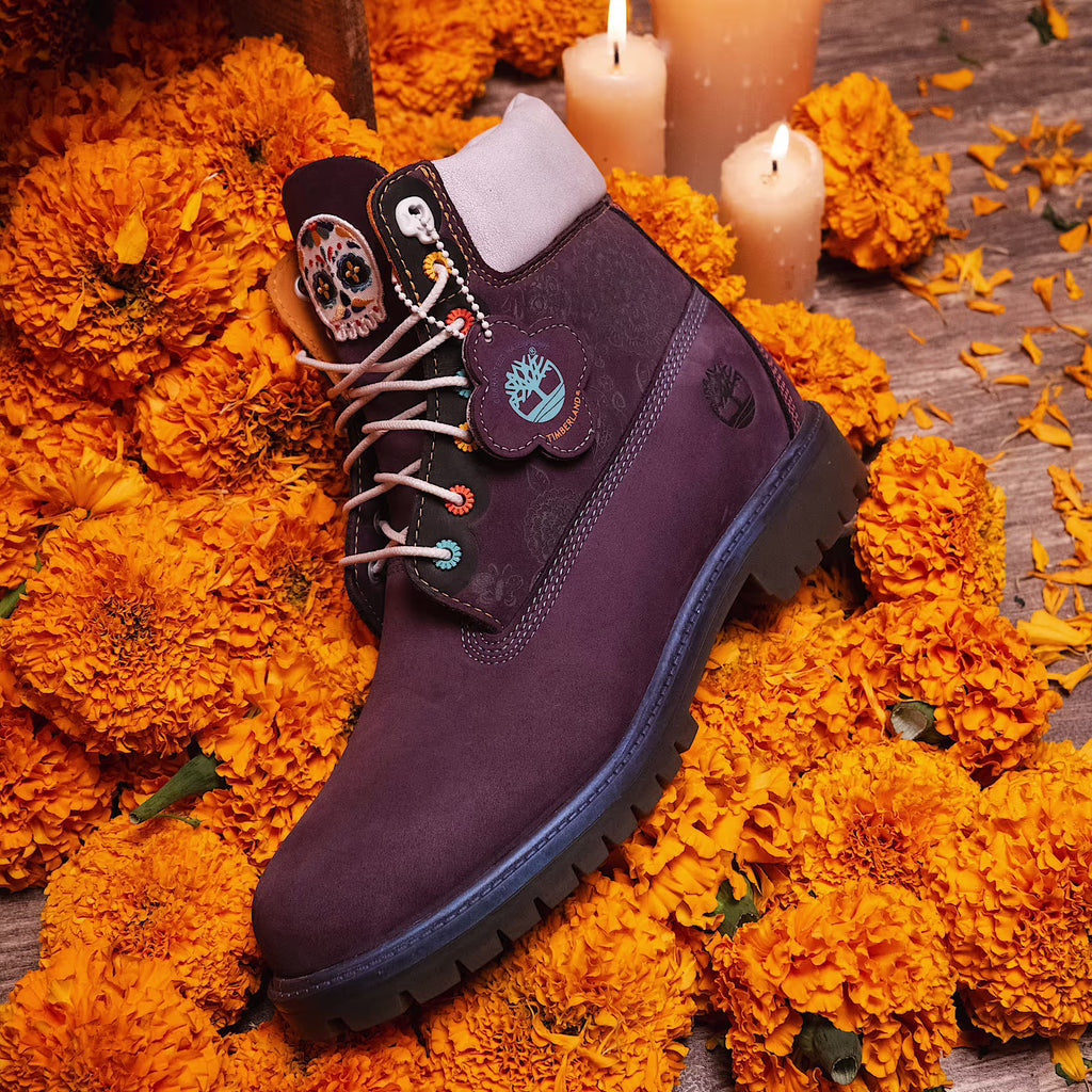 Timberland Heritage 6 Inch "Day Of The Dead" - Dark Purple Nubuck (Glow In The Dark)