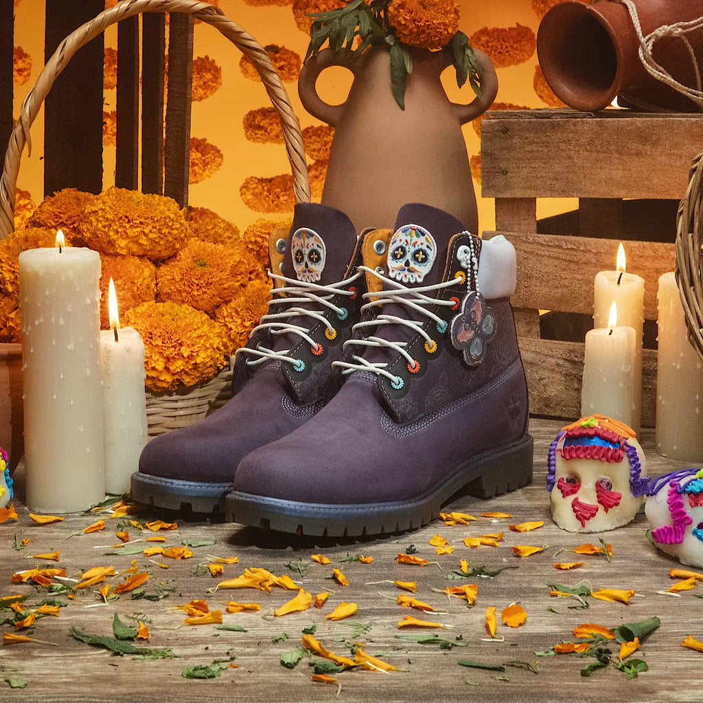 Timberland Heritage 6 Inch "Day Of The Dead" - Dark Purple Nubuck (Glow In The Dark)