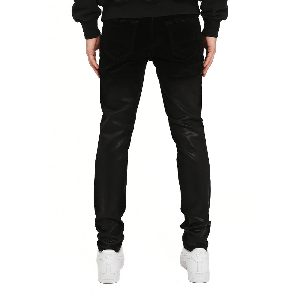 Purple Flock Dipped "Black" - Skinny Fit