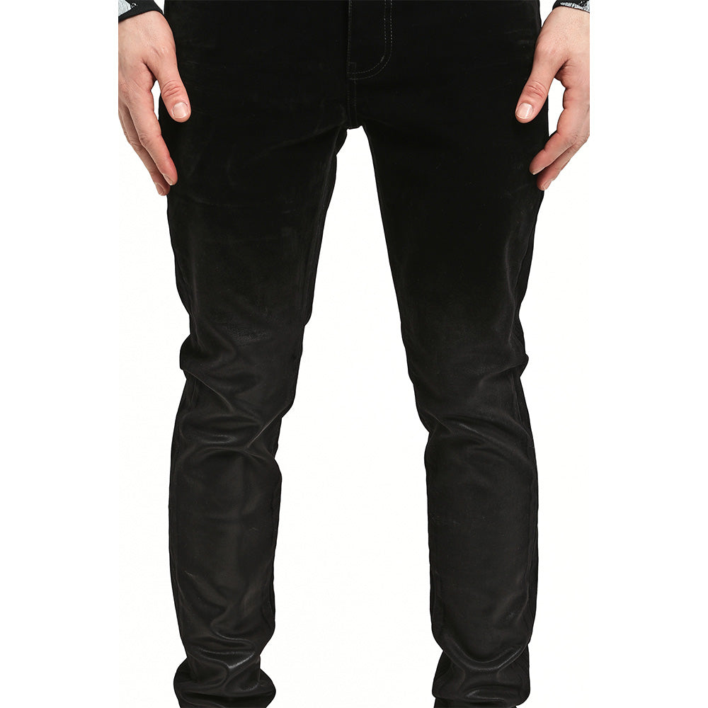 Purple Flock Dipped "Black" - Skinny Fit