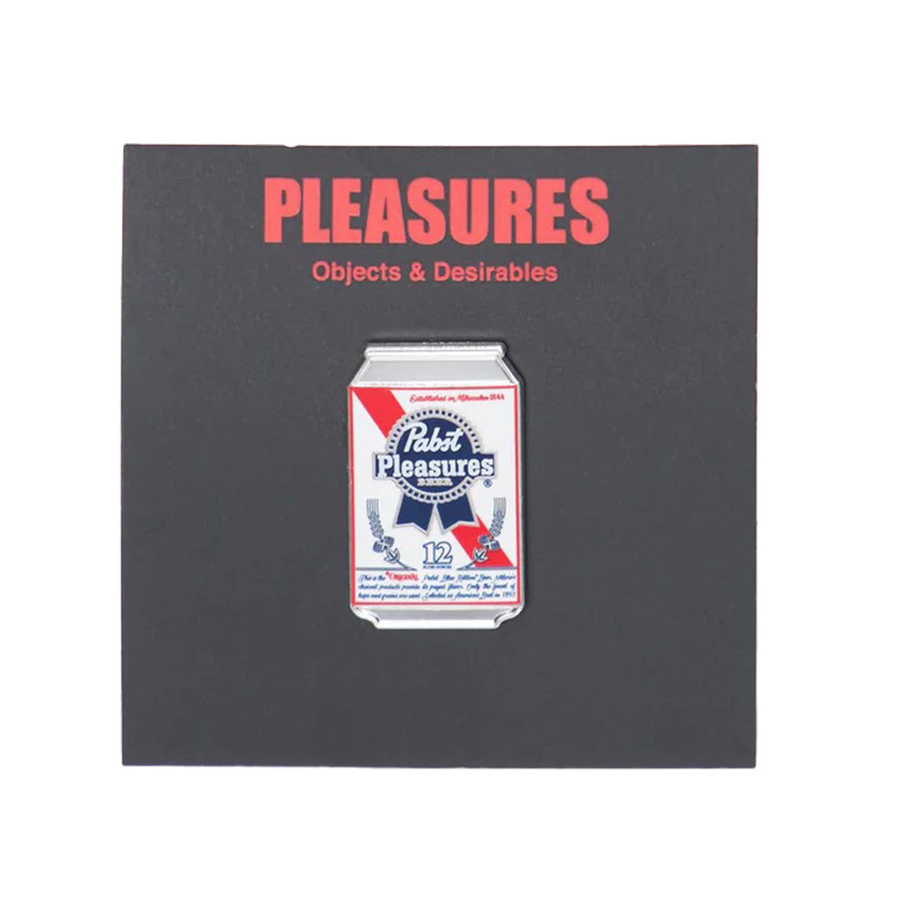 Pleasures X Pabst Blue Ribbon  PBR Lapel Pin  Silver  P23W077-SILVER