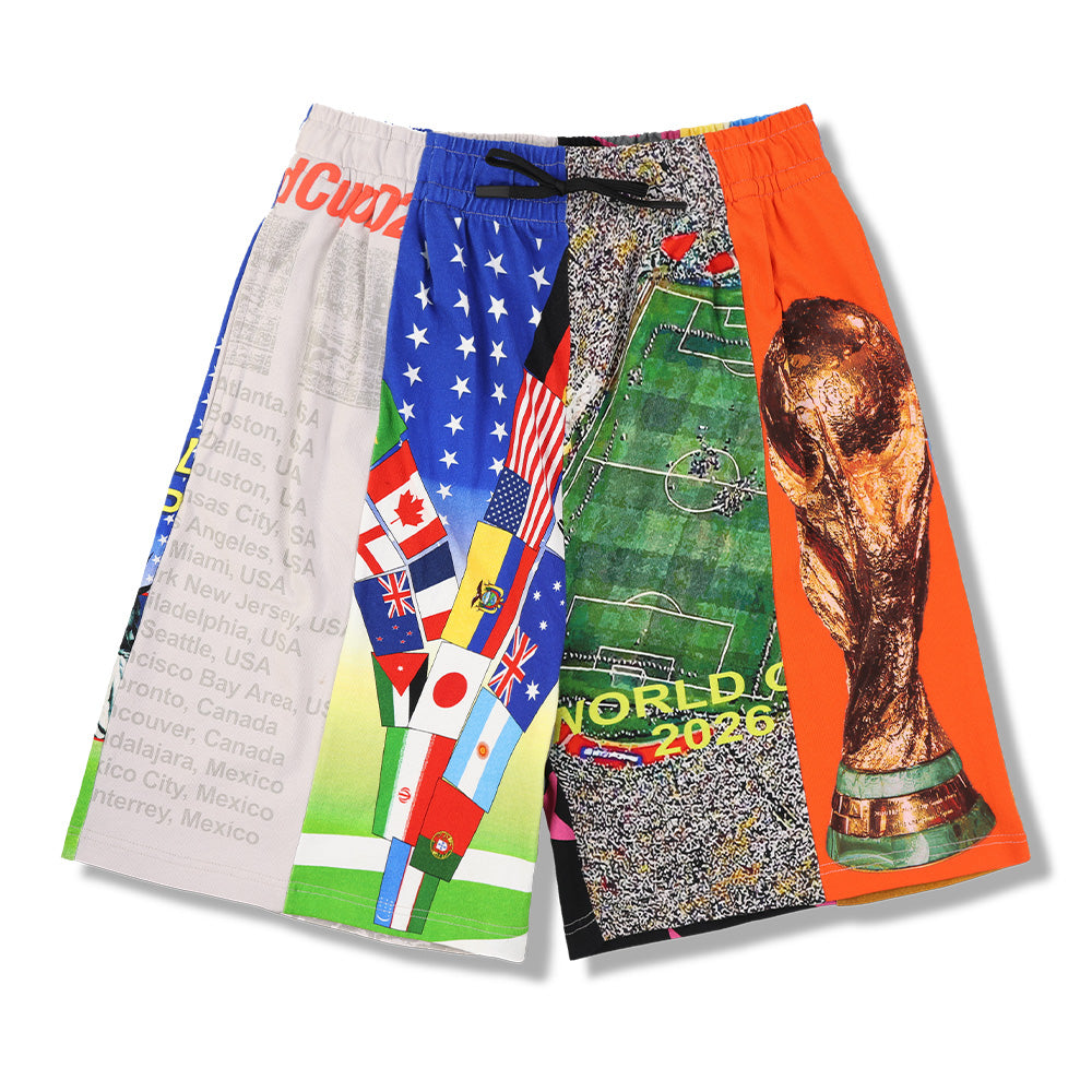 Pleasures World Cup Wide Shorts