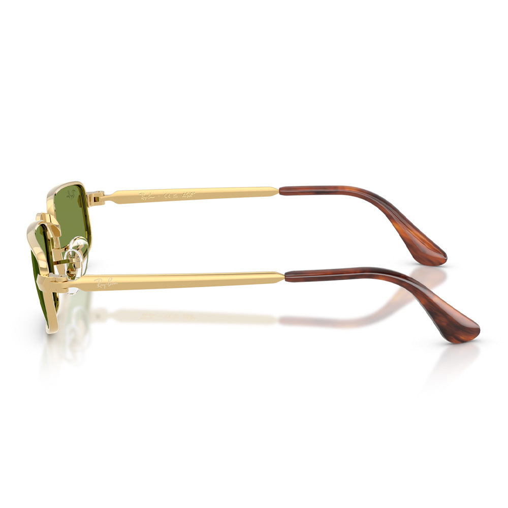A$AP Rocky X Ray-Ban "Bold Metals" Polished Arista Gold with Green Lens