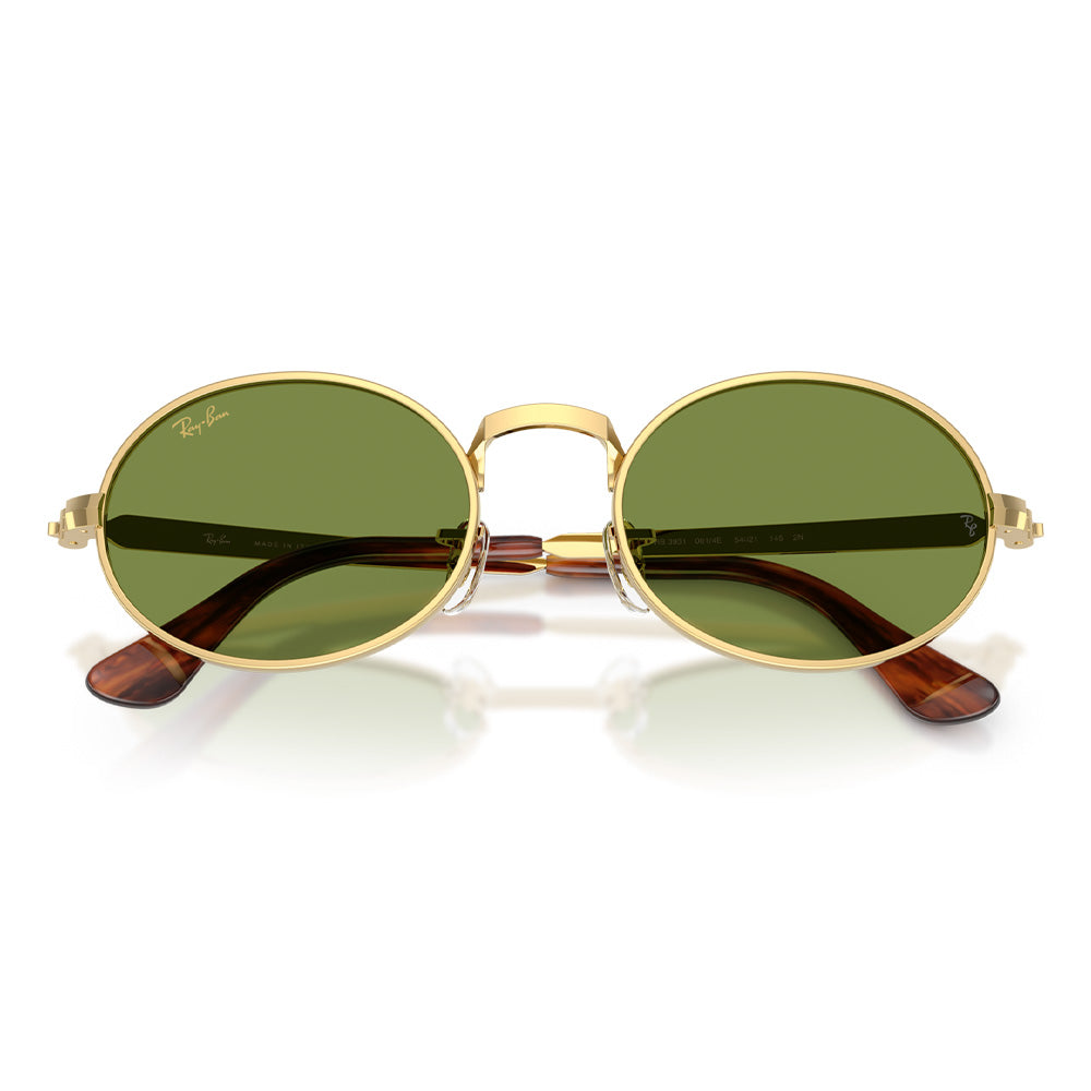 A$AP Rocky X Ray-Ban "Bold Metals" Polished Arista Gold with Green Lens