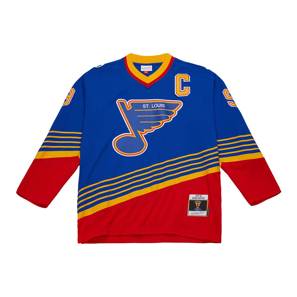 Mitchell & Ness St Louis Blues Blue Line Hockey Jersey - 1995 Gretzky
