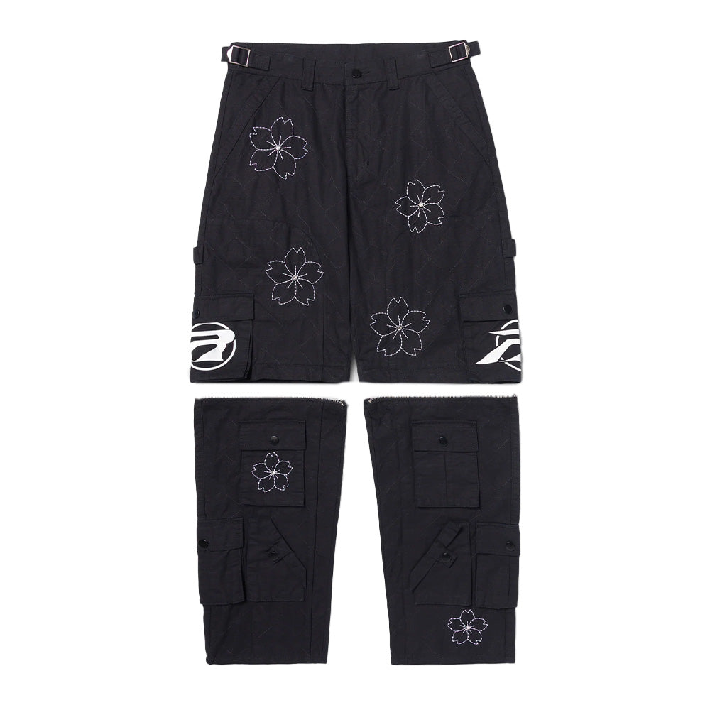 Ryoko Rain Convertible Quilted Cargo Pants