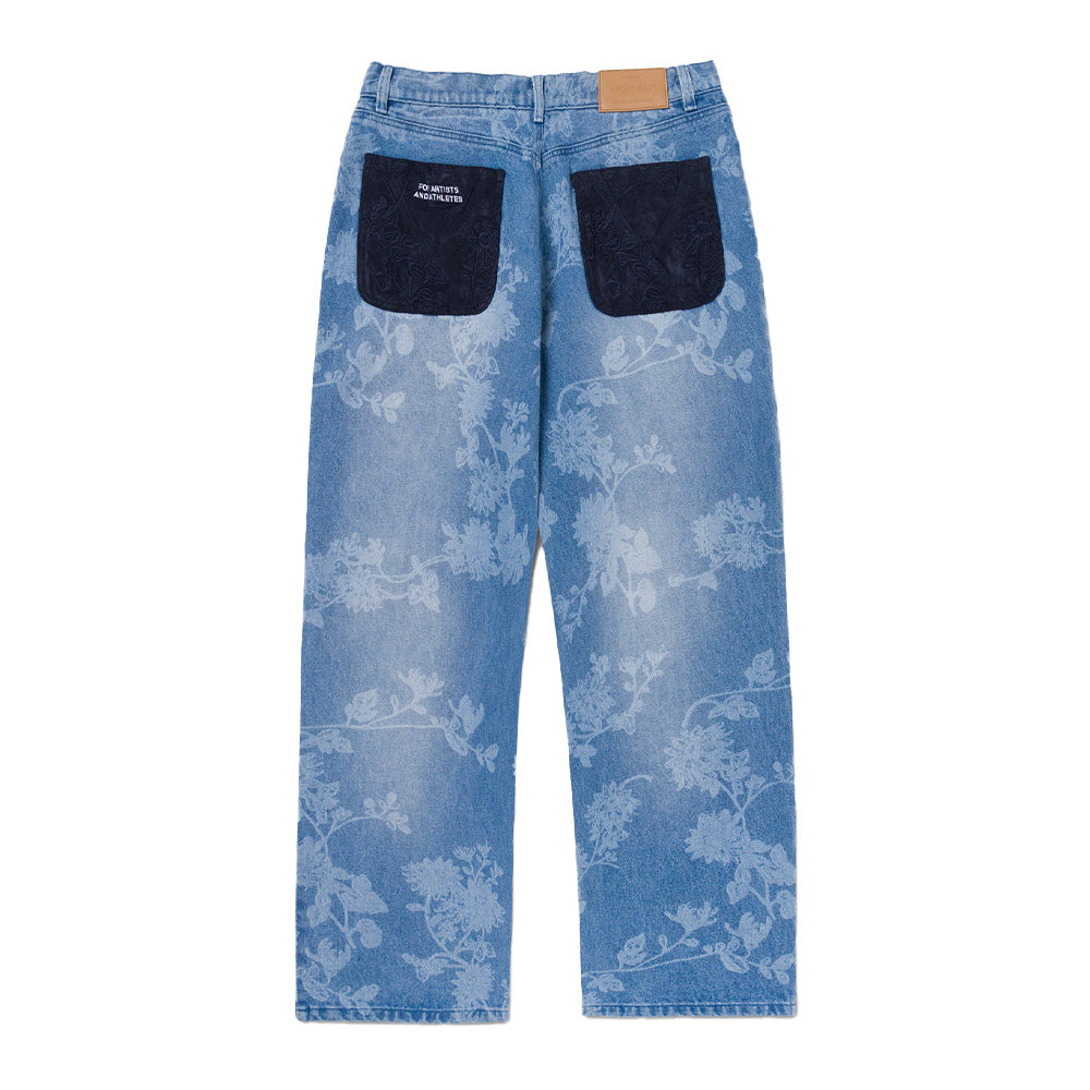 Ryoko Rain Laser Engraved Floral Denim
