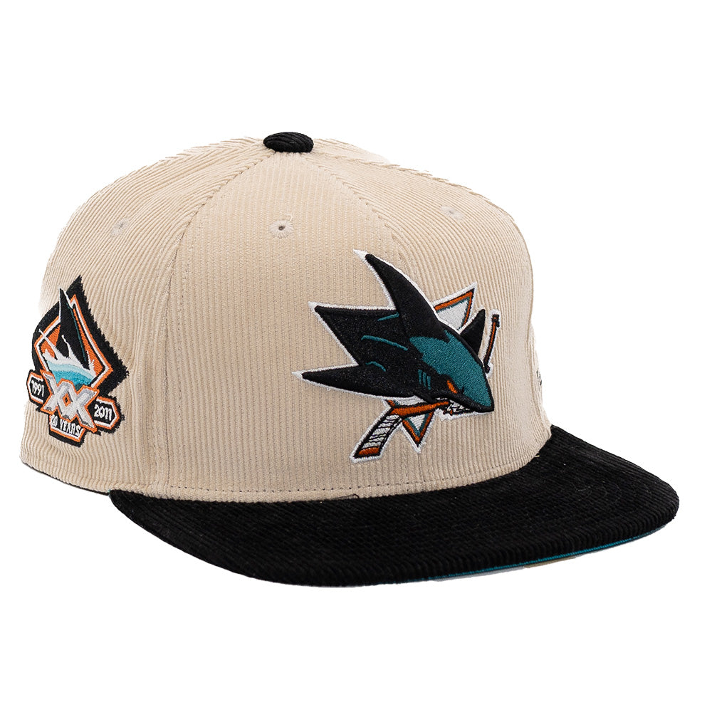 Mitchell & Ness San Jose Sharks 2-Tone Patch Snapback Adjustable Hat