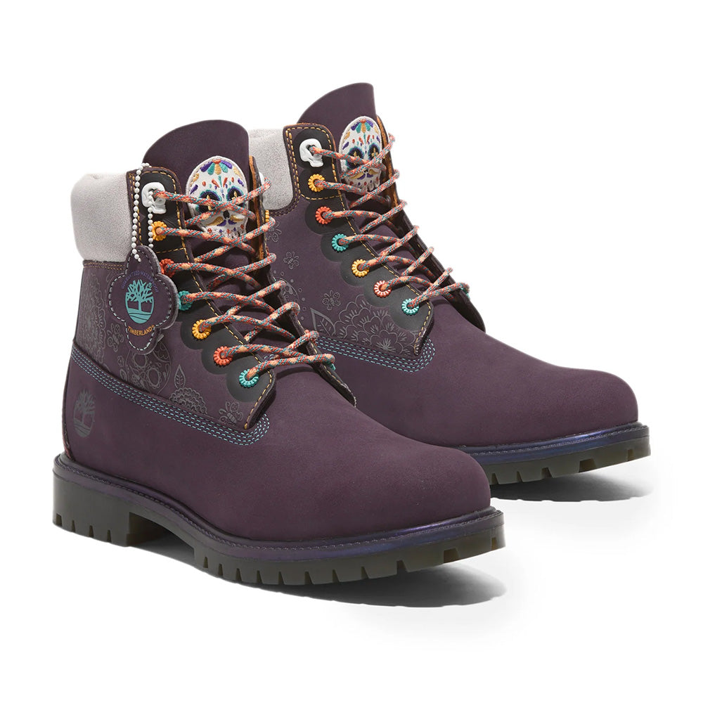 Timberland Heritage 6 Inch "Day Of The Dead" - Dark Purple Nubuck (Glow In The Dark)