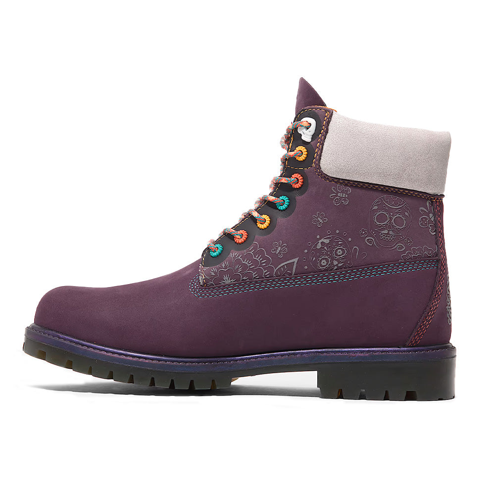 Timberland Heritage 6 Inch "Day Of The Dead" - Dark Purple Nubuck (Glow In The Dark)