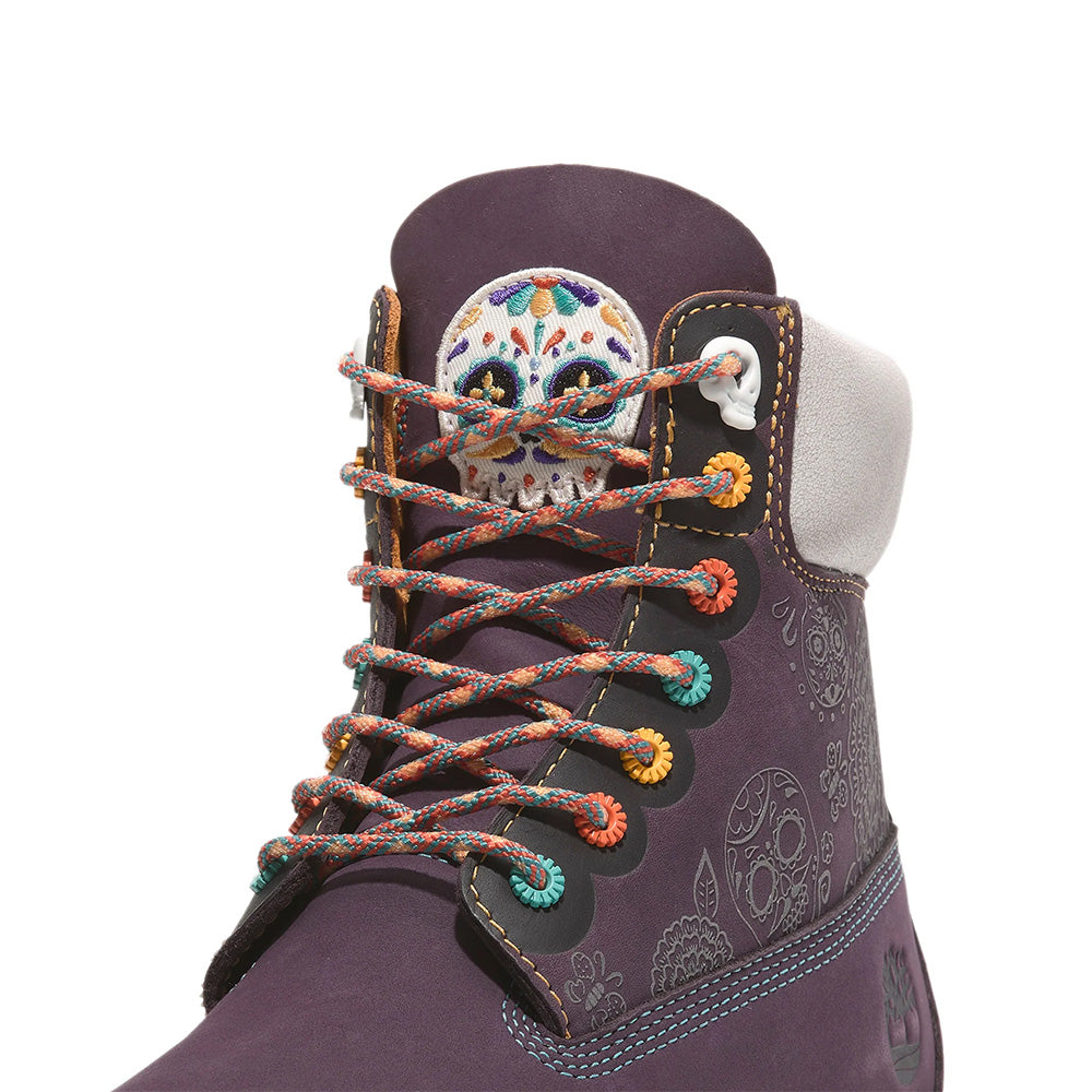 Timberland Heritage 6 Inch "Day Of The Dead" - Dark Purple Nubuck (Glow In The Dark)