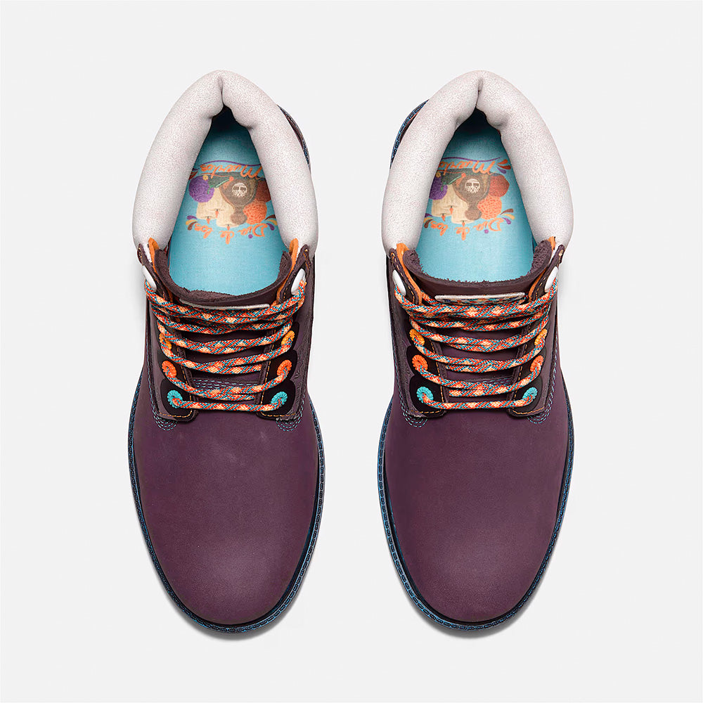 Timberland Heritage 6 Inch "Day Of The Dead" - Dark Purple Nubuck (Glow In The Dark)