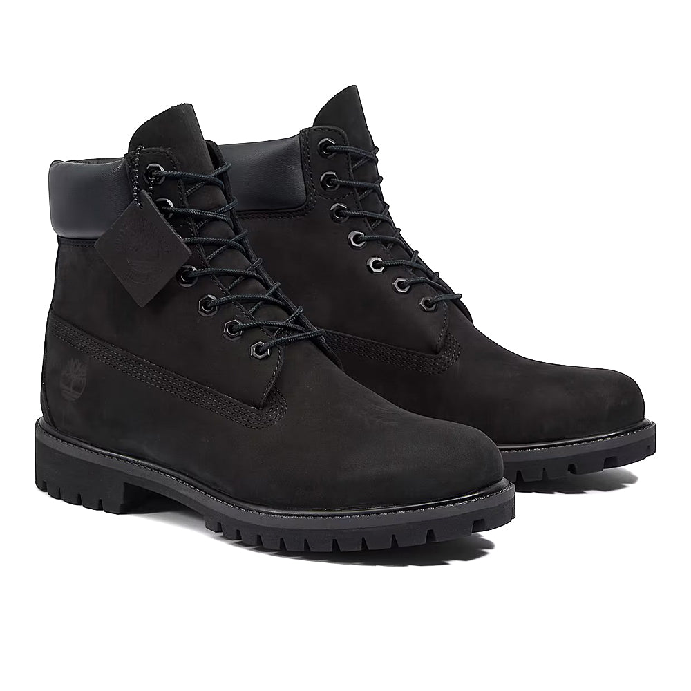 Timberland Premium 6-inch Lace Up Black Nubuck