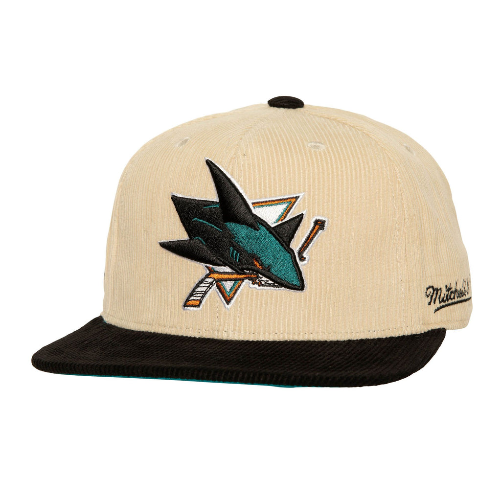 San Jose Sharks Black Fitted Hat Size 7 1/8 New Era 59Fifty NHL