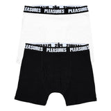 Pleasures 2 Pack Boxer Briefs - Black & White