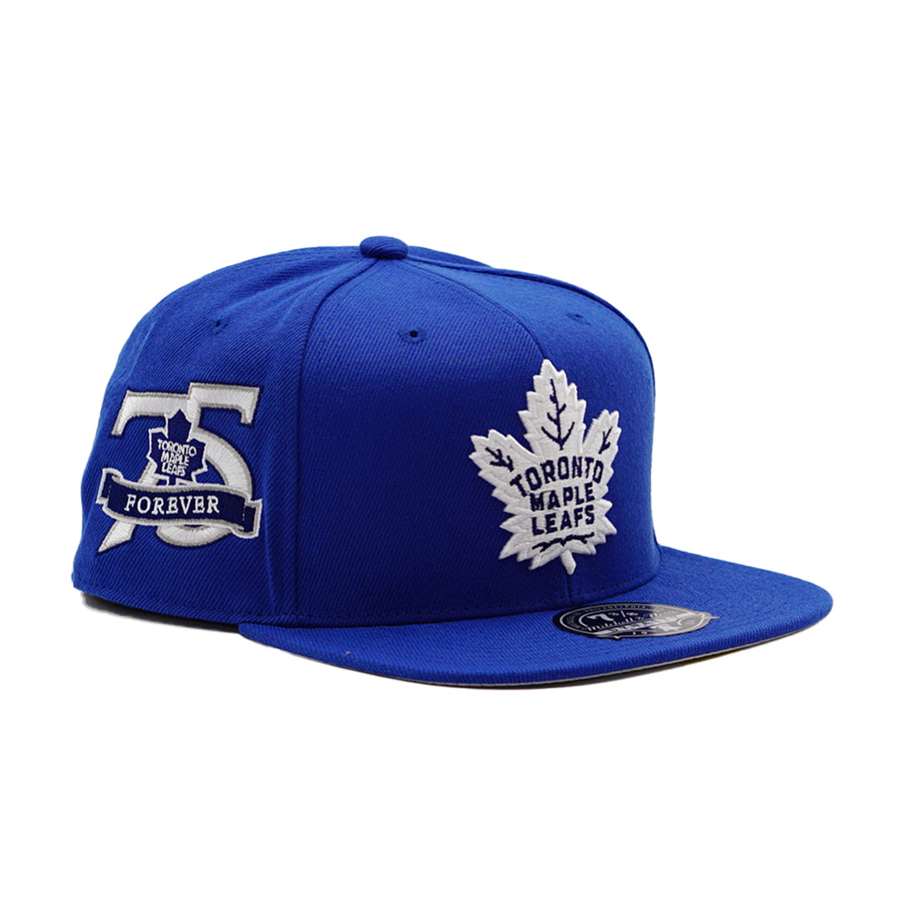 Toronto Maple Leafs Mitchell & Ness Vintage Snapback Hat - Cream/Blue
