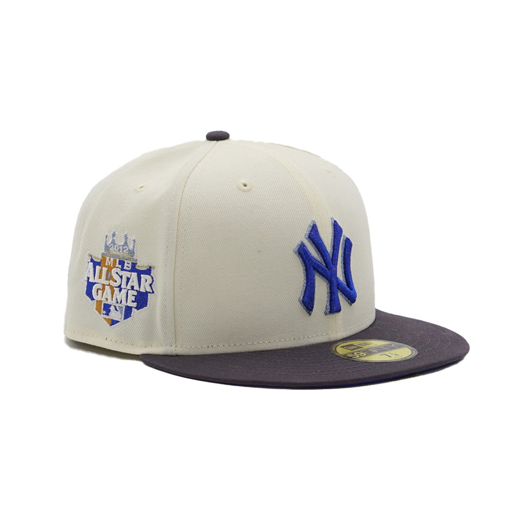 NEW ERA 59FIFTY MLB NEW YORK YANKEES CHROME WHITE / GREY UV FITTED CAP