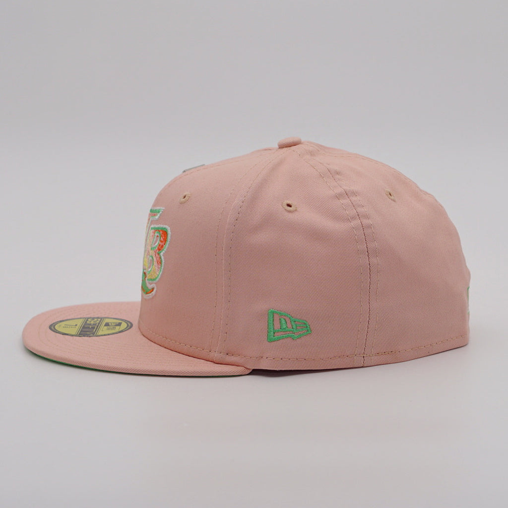 NEW ERA CAP 59FIFTY TAMPA BAY DEVIL RAYS Tropicana Side Patch "Pink Pineapple" FOR FR
