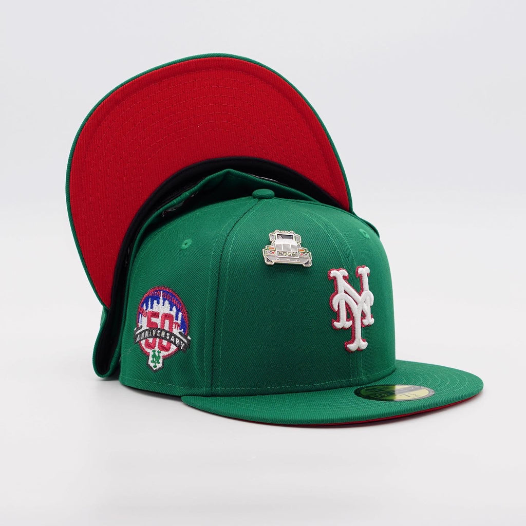 NEW ERA CAP 59FIFTY New York Mets 50th Anniversary SIDE PATCH "HOLIDAY TOY" PACK FR EXCLUSIVE