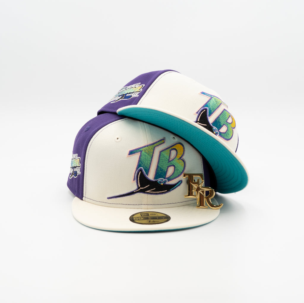 New Era Tampa Bay Rays Black Inaugural Season 1998 Black Throwback Edition  59Fifty Fitted Hat, EXCLUSIVE HATS, CAPS